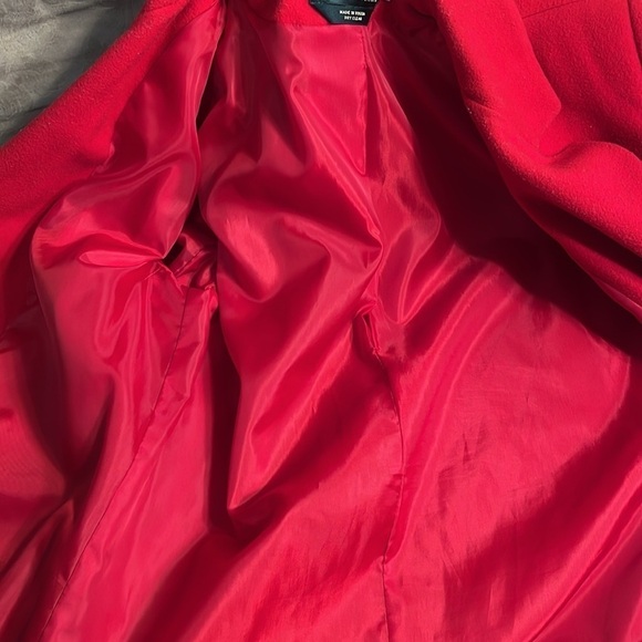 Vintage Harve Benard Red Blazer Wool Cashmere Blend Size 10 Pockets - Picture 10 of 10